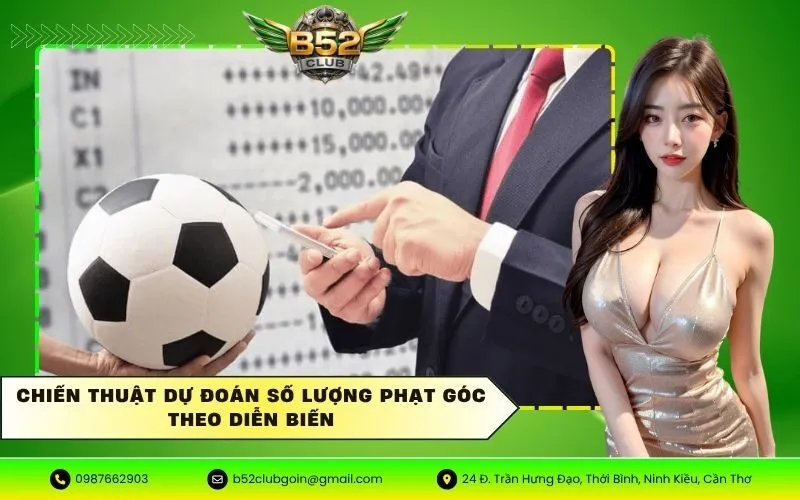 Chiến thuật dự đoán số lượng phạt góc theo diễn biến